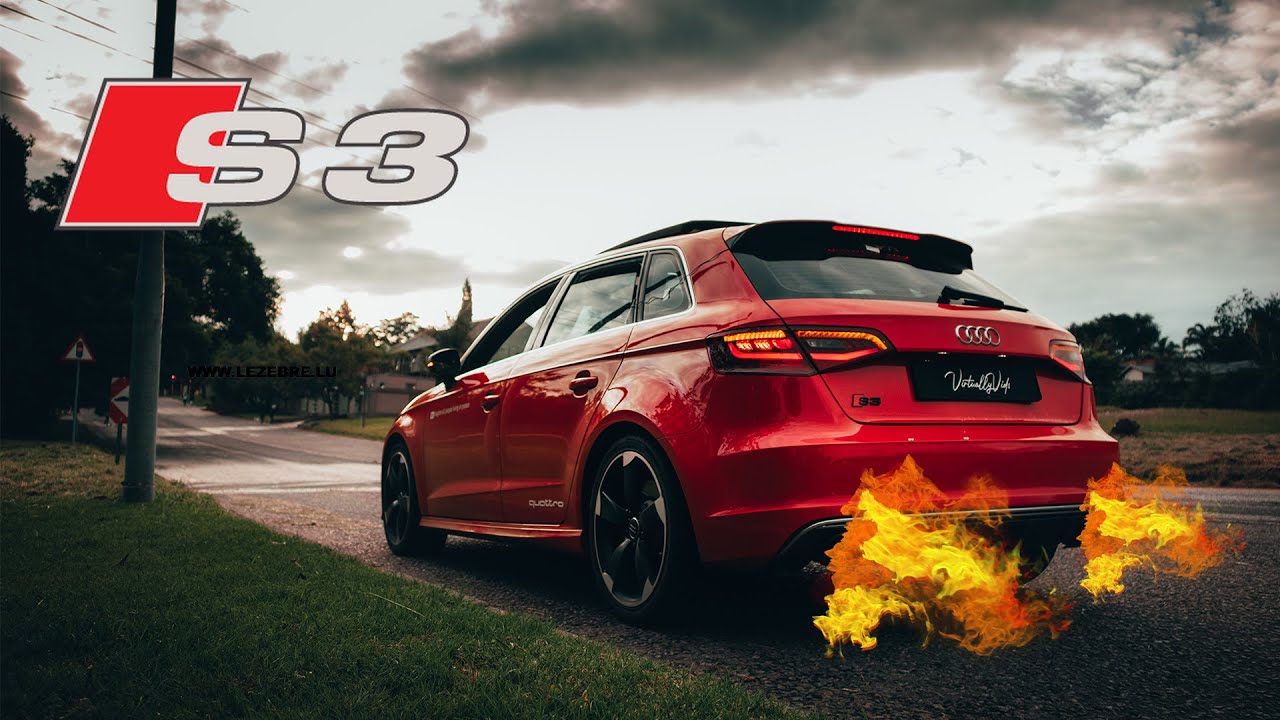 2016 Audi S3 Sportback POV LOUD Exhaust Sound Drive with Down-pipe + Pops and Bangs! - VirtuallyVids