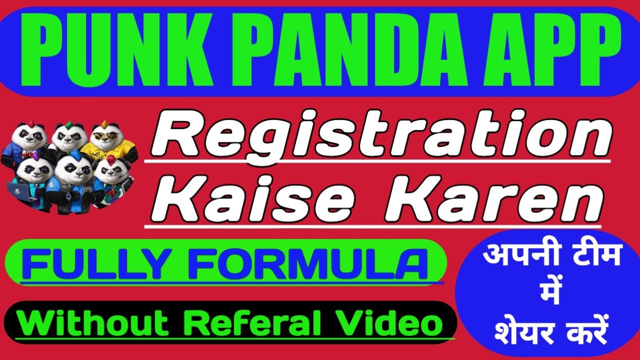 Punk Panda Registration Process / How To Registeration Punk Panda / Live Registration/ By Earning 4u