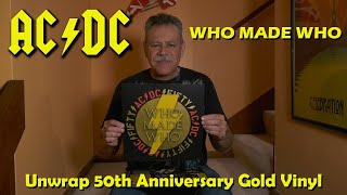 AC DC Unwrap Who Made Who 50th Anniversary Gold Vinyl