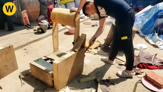 The poor boy cleans and renovates the dilapidated house inherited by his parents Mr Wu