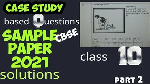 case study based Questions solutions || cbse class 10 sample paper 2021|| mathematics standard |Q 20