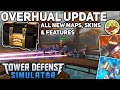 Tower Defense Simulator Overhaul Update|New Skins, New Maps & New Features