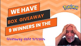 We have 9 winners in the 9 Box Giveaway.  #pokemon