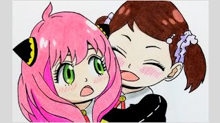 Drawing Anya And Becky From Spy X Family