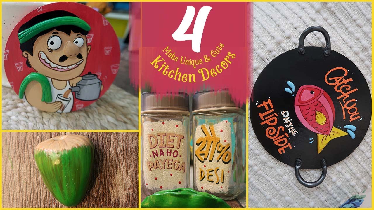 4 Cute Kitchen DIY's | Lets Decorate our Kitchen