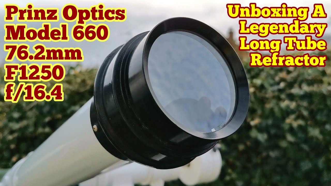 A Long Tube F 1250mm Refractor Telescope, Prinz Optics 76.2mm Model 660
