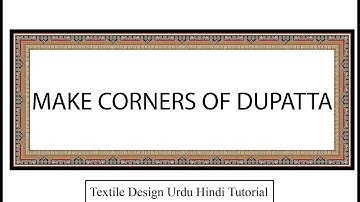 How to make corner of Dupatta Border of Digital Design in Photoshop Part 1