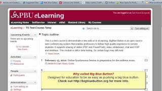 Getting Started with Big Blue Button in Moodle™ Software Platform