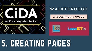 5. Creating Web Pages Part 1 - CIDA - Developing Web Products Walkthrough