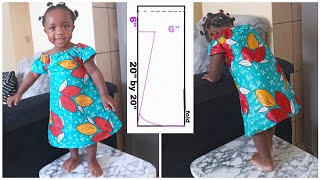 HOW TO SEW 1-2 years baby Dress/Gown/frock Cutting and stitching from start to finish Explained!