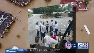 Louisiana first responders rush to aid devastated Carolina communities