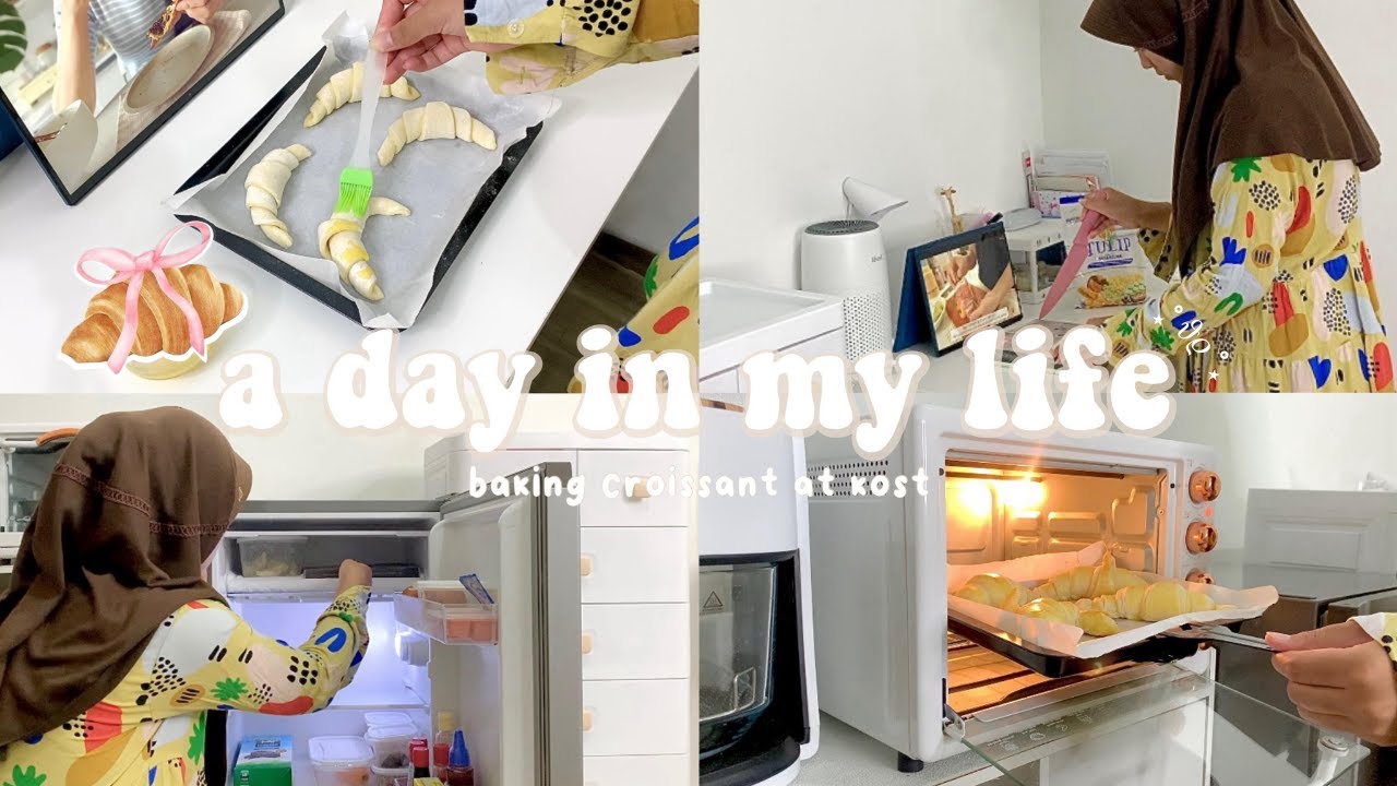A Day In My Life Anak Kost : Rutinitas Pulang Magang & Baking Croissant Ft. Mecoo Electric Oven 🥐✨