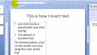 M3(7) How to work with text in Powerpoint 2007