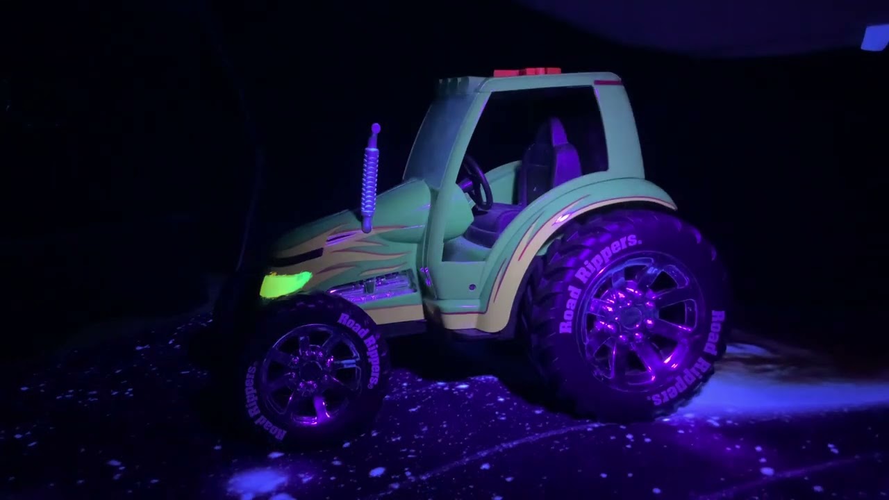 2007 Toy State Road Rippers Rumble Tractor modified with glow in the dark headlights