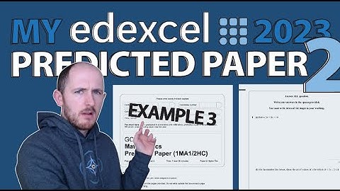 MY GCSE HIGHER EDEXCEL 2023 PREDICTED PAPER 2C WALKTHROUGH