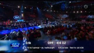 Best of Erik Grönwall LIVE Idol 2009 (eng subs) (4/4) HD