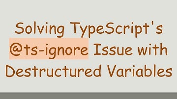 Solving TypeScript