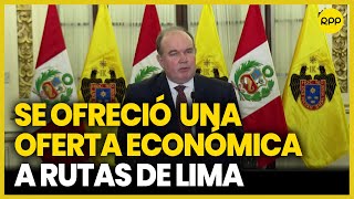 Rafael López Aliaga indicó que se ofreció una oferta económica a Rutas de Lima
