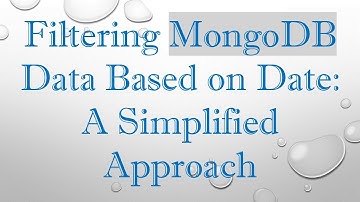 Filtering MongoDB Data Based on Date: A Simplified Approach