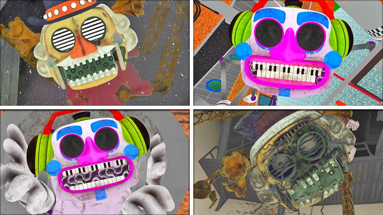 All DJ MUSIC MAN Scenes Comparison in BRIGHT Mode - FNAF Secret of the Mimic & Security Breach