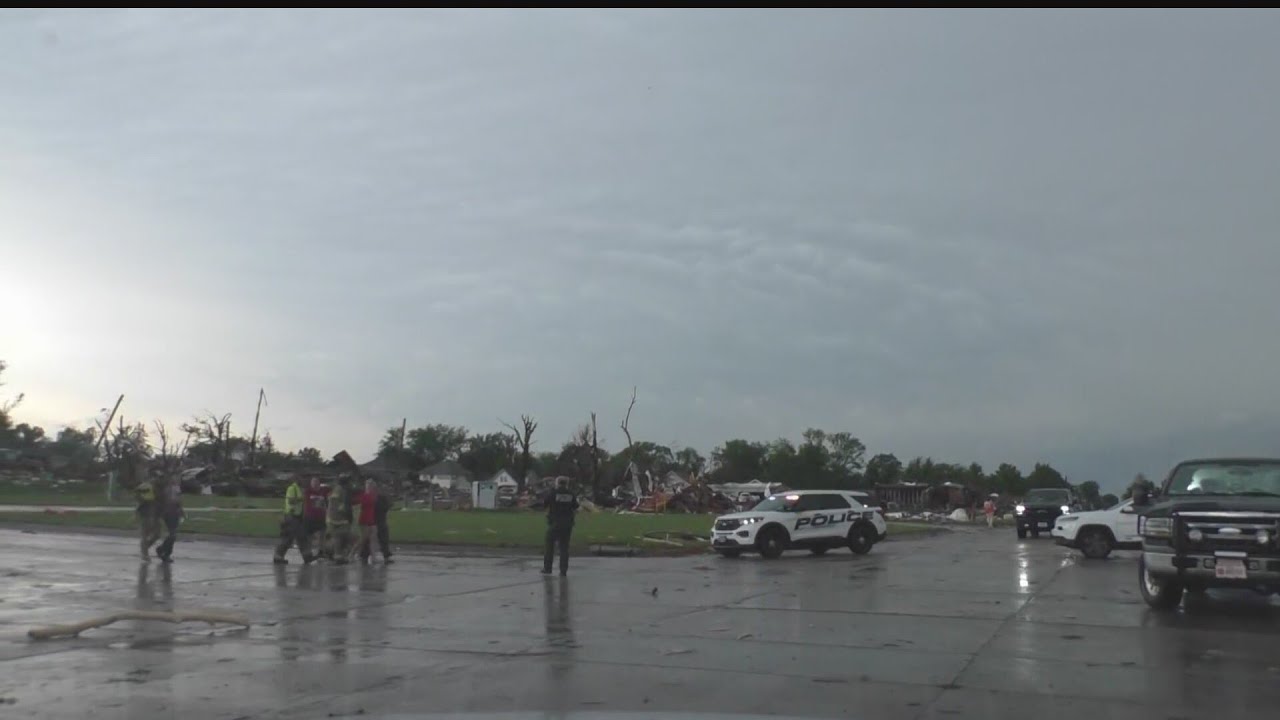 Tornado damage in Greenfield - YouTube