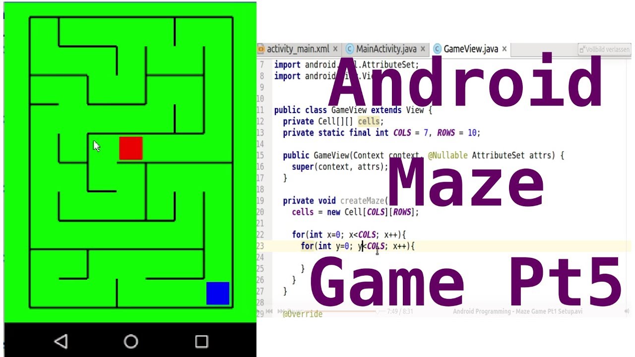 Android Programming - Maze Game Pt5 - Player Movement - YouTube