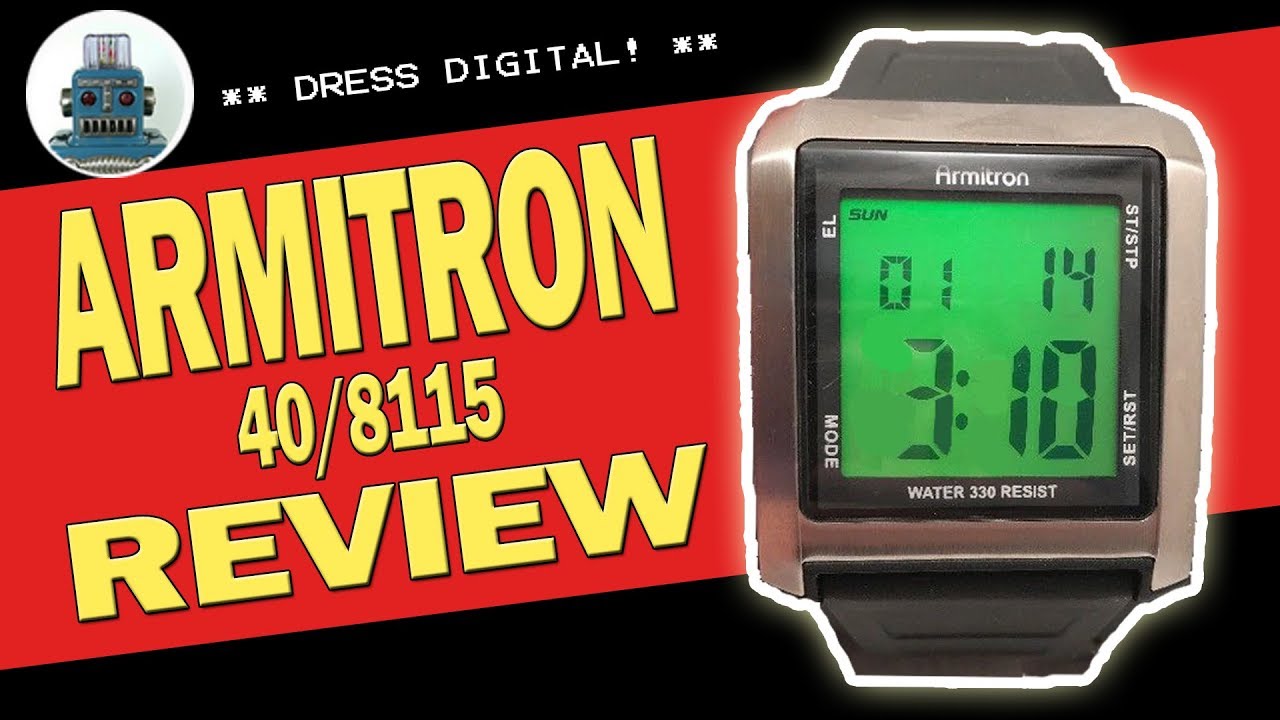 Armitron 40/8115 Digital Watch Review - I Review Crap! - YouTube