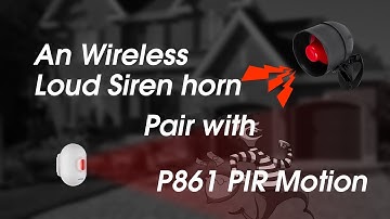 [Host] [Accessories] Wireless loud siren host pair with P861(ASK) PIR motion detector