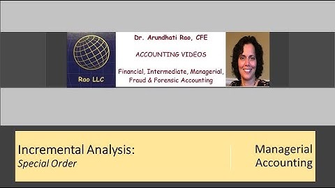 Incremental Analysis - Special Order