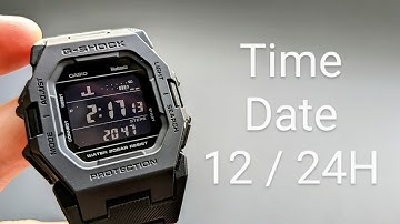 Casio G-Shock GD-B500 - Change Time , Date & 12H / 24H format