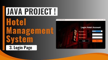 03 - Hotel Management System Java Project | Login Page | NetBeans MySQL Database Step by Step