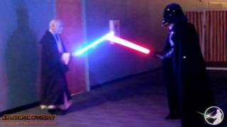Vader v Obi-Wan ANH Live Fight Re-Creation DEMO by SaberCombat.Com