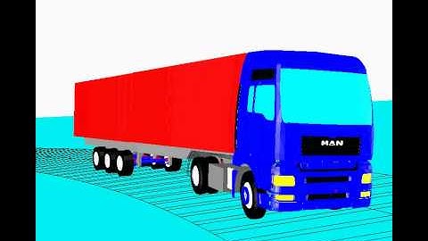 SIMPACK Multibody Simulation (MBS) - Automotive - Truck Cornering