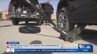 Tire service centers caution drivers as punctured tires become more frequent