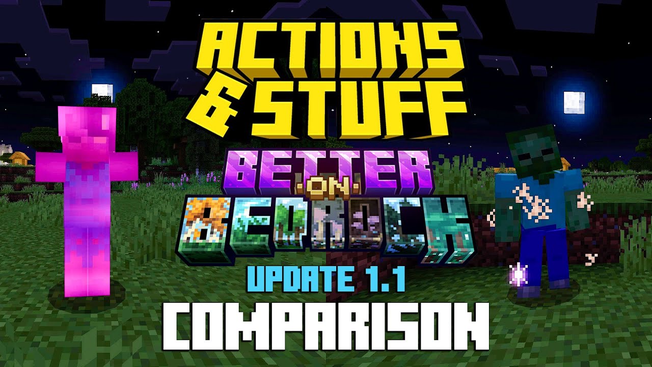 BETTER ON BEDROCK 1.1 NEW UPDATE + ACTIONS & STUFF COMPARISON in ...