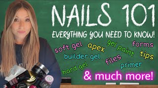 All nail terms EXPLAINED! Nail Course 101. Including ALL the gels! Tech Career | Education | Learn