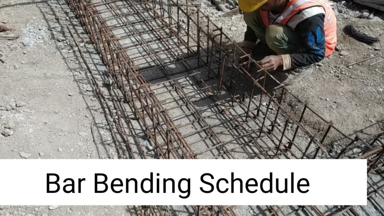 Bar Bending Schedule Of Drain And Trench Youtube
