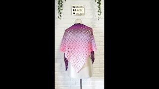 Crochet virus scarf 'Dina', triangular scarf, headscarf 🌹 #crochet #shawl #fashion