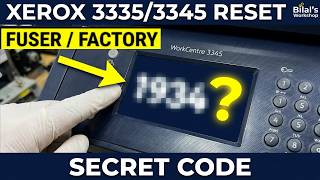 Xerox WorkCentre 3335 & 3345 Reset Guide | Fuser Reset, Factory Reset & Counters Reset