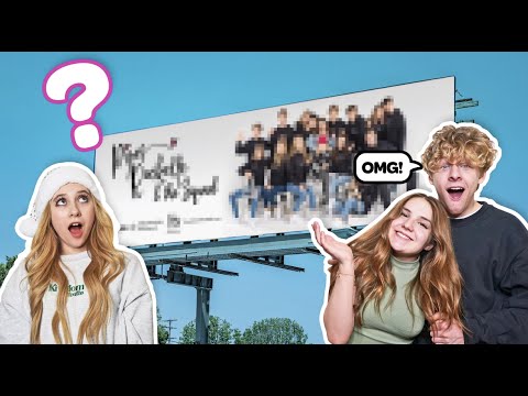 SURPRISING My BOYFRIEND With a GIANT Billboard to See How He REACTS **Emotional**🎉| Piper Rockelle