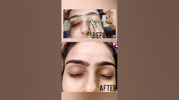 From messy to masterpiece — Brow threading done right! 💖 #BrowTransformation #ThreadingTime