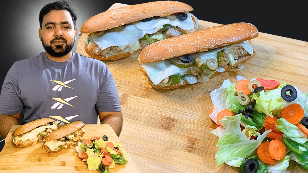 Chicken Fajita Sandwich Recipe 🌯 | Subway Fajita Sandwich at Home 😋 | 2 Secret Sauces Included 🤫🔥
