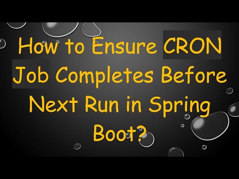 How to Ensure CRON Job Completes Before Next Run in Spring Boot?