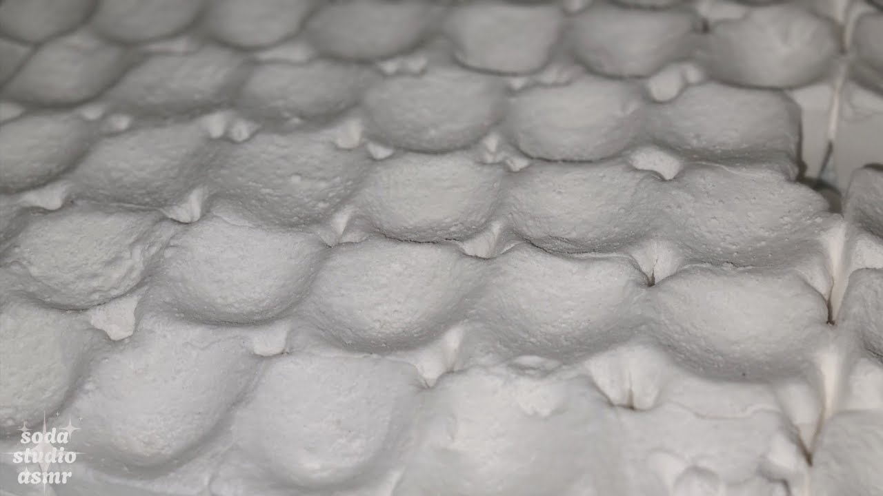 crushing 50 mini baking soda cups (first time!) 🤍 