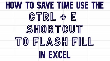 How to save time and use the CTRL + E shortcut to flash fill in Excel video #ctrlE #excelshortcut