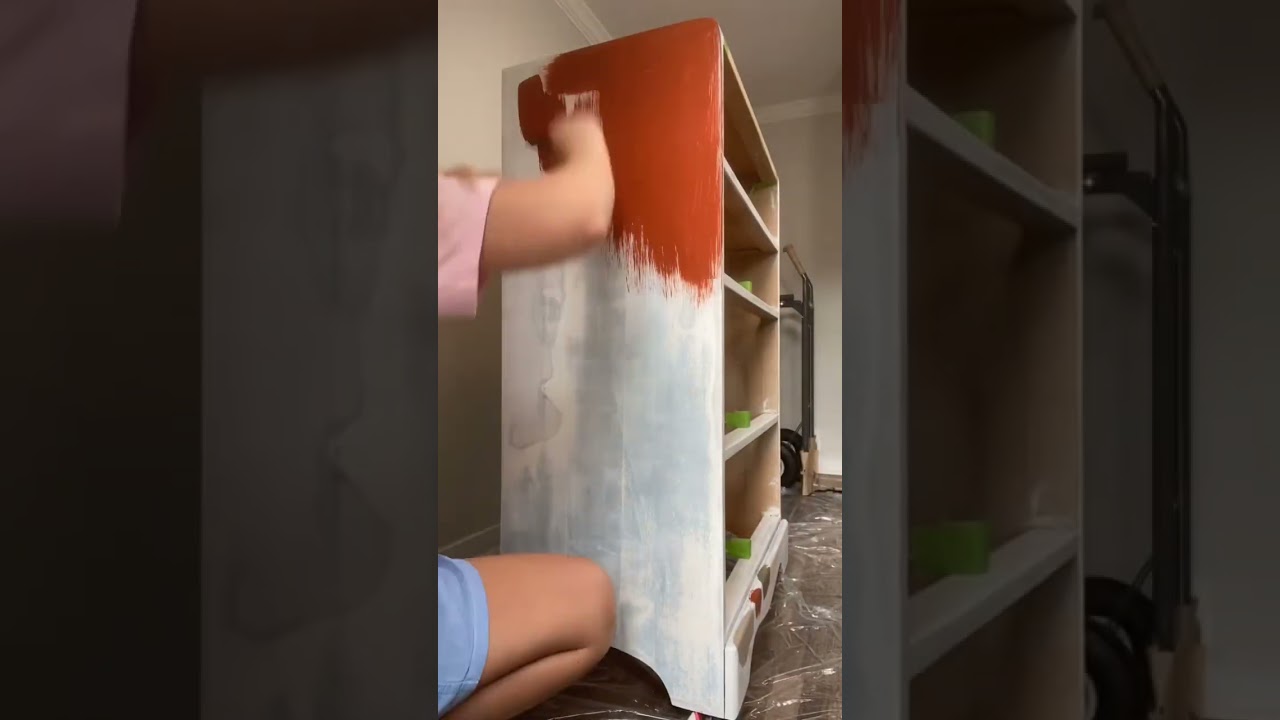 Satisfying Boho Art Deco furniture flip from trash to treasure