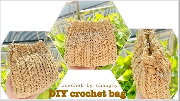 173. DIY crochet pleats bag by changmy - Hướng dẫn móc túi gân nhỏ nhắn xinh xắn dễ xương siêu dễ