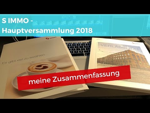 S IMMO- Hauptversammlung 2018 - meine Zusammenfassung