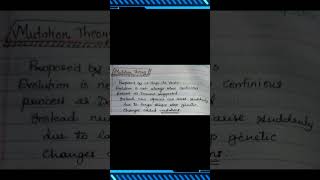 Mutation Theory / Science and Technology Biology UPSC Notes