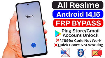 All Realme Android 15 Frp Bypass Without PC | Unlock Gmail/Play-Store Account Lock | 100% Working